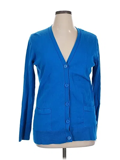 Pre-owned Just My Size Cardigan Sweater In Blue