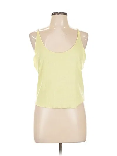 Pre-owned By Anthropologie Tank Top Yellow Halter Neckline Tops