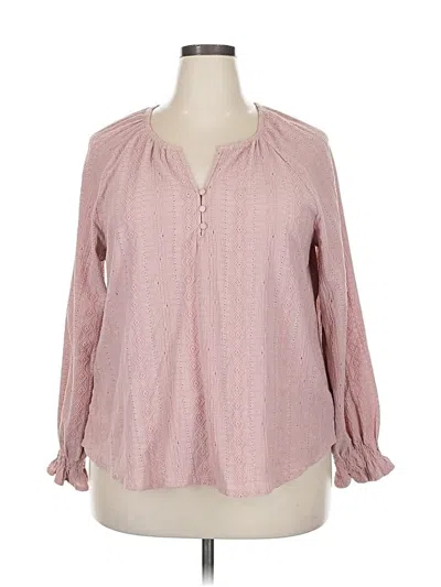 Pre-owned Frye Long Sleeve Blouse In Pink