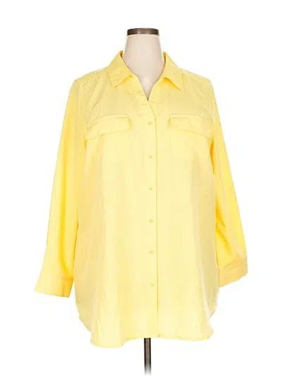 Pre-owned D&co. 3/4 Sleeve Blouse In Yellow