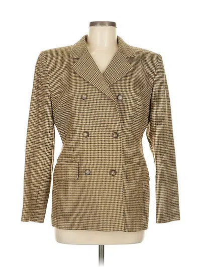 Pre-owned Jones New York Wool Blazer Jacket In Gold