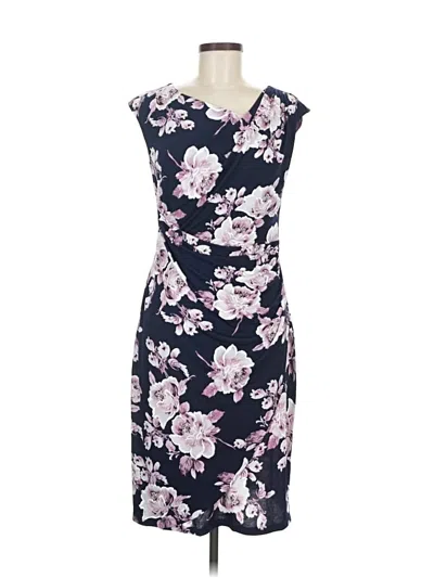 Pre-owned Connected Apparel Cocktail Dress In Purple