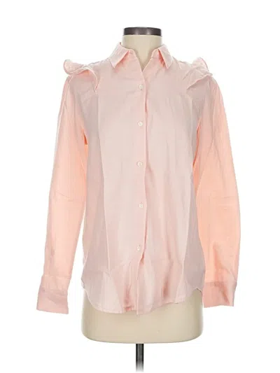 Pre-owned Club Monaco Long Sleeve Blouse In Pink