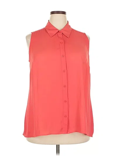Pre-owned Style & Co Sleeveless Blouse In Orange