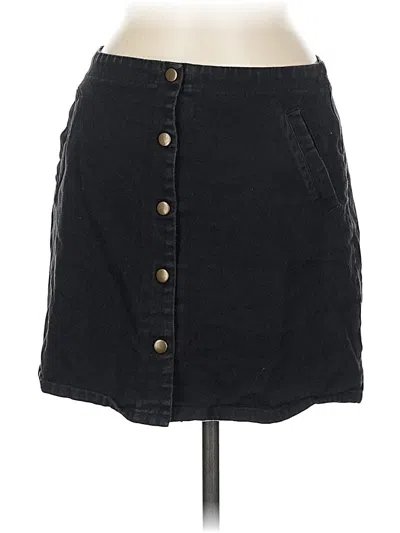 Pre-owned Miami Denim Skirt In Black