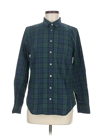 Pre-owned J.crew Factory Store Long Sleeve Button Down Shirt In Green