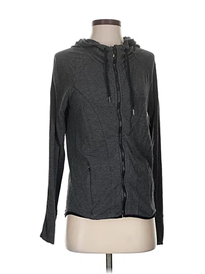 Pre-owned 90 Degree By Reflex Zip Up Hoodie In Gray