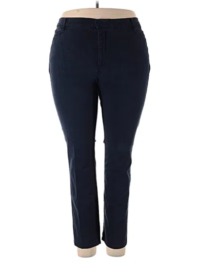 Pre-owned Gloria Vanderbilt Khaki Pant In Blue