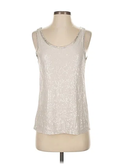 Pre-owned Tempo Paris Tank Top Silver Halter Neckline Tops