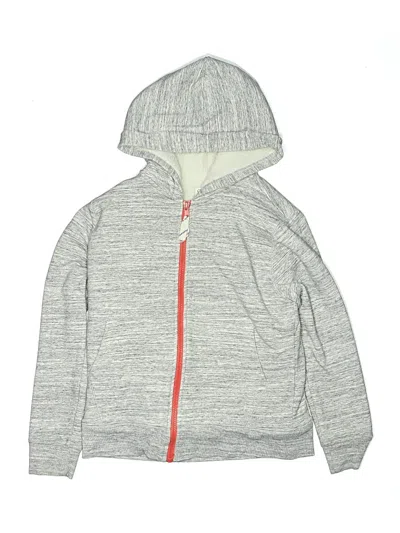 Pre-owned Crewcuts Kids' Zip Up Hoodie In Gray