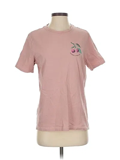 Pre-owned Free Planet Short Sleeve T-shirt In Pink