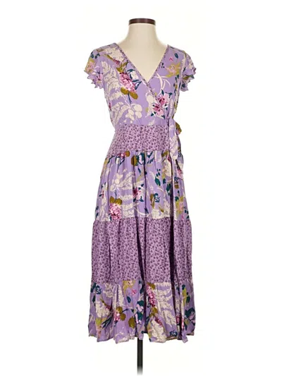 Pre-owned Band Of The Free Casual Dress In Purple