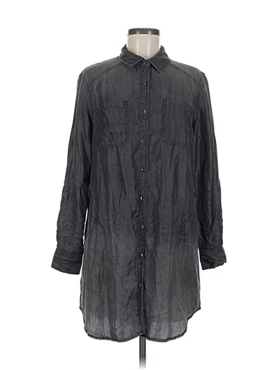 Pre-owned Billabong Long Sleeve Button Down Shirt In Gray