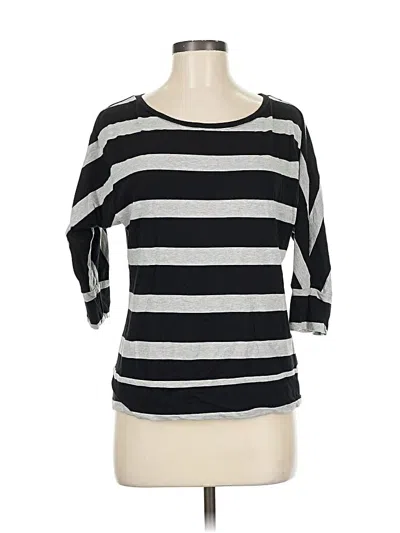 Pre-owned Coldwater Creek 3/4 Sleeve T-shirt In Black