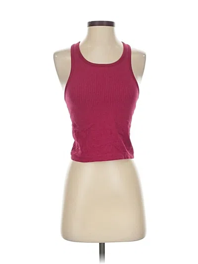 Pre-owned Lululemon Athletica Tank Top Burgundy Halter Neckline Tops