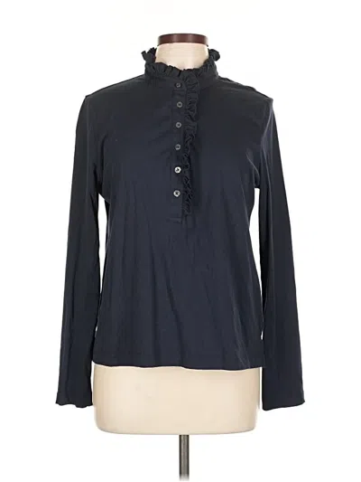 Pre-owned Brooks Brothers Long Sleeve Blouse In Black