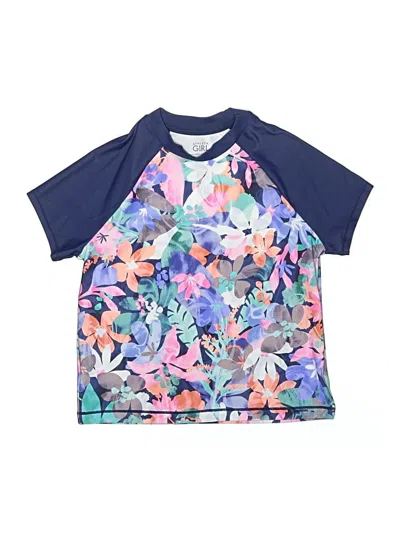 Pre-owned Athleta Girl Kids' Rash Guard In Blue