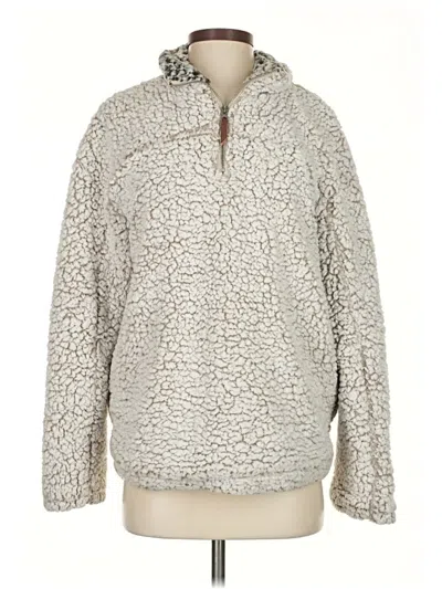 Pre-owned Thread & Supply Fleece Jacket In White