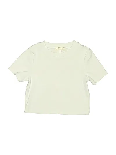 Pre-owned Hannah Banana Kids' Short Sleeve T-shirt In White