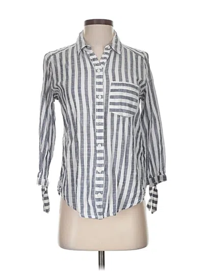 Pre-owned Abercrombie & Fitch 3/4 Sleeve Button Down Shirt In Gray