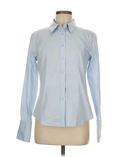 Pre-owned Calvin Klein Long Sleeve Button Down Shirt In Blue