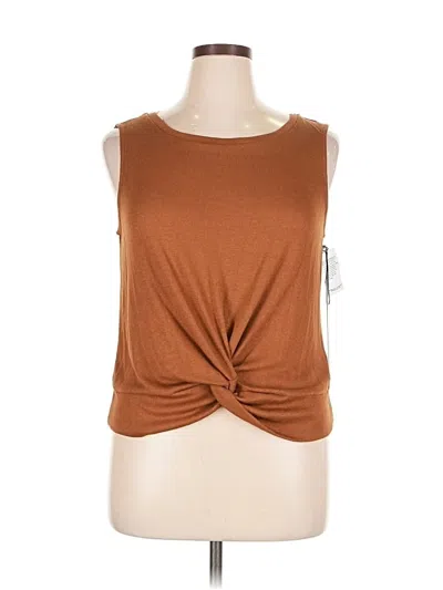 Pre-owned June & Hudson Sleeveless Top Brown Cowl Neck Tops