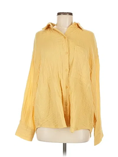 Pre-owned Abercrombie & Fitch Long Sleeve Blouse In Yellow