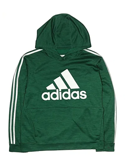 Pre-owned Adidas Originals Kids' Pullover Hoodie In Green
