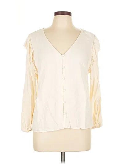 Pre-owned Universal Thread 3/4 Sleeve Blouse In White