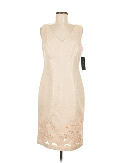 Pre-owned Teri Jon Cocktail Dress In White