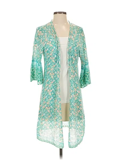 Pre-owned Chico's Kimono In Blue