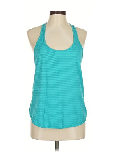 Pre-owned Lululemon Athletica Tank Top Teal Halter Neckline Tops In Blue