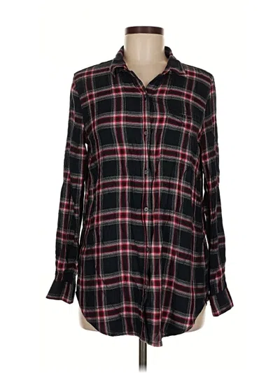 Pre-owned Banana Republic Factory Store Long Sleeve Button Down Shirt In Black