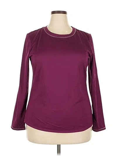 Pre-owned Cuddl Duds Cardigan Sweater In Burgundy