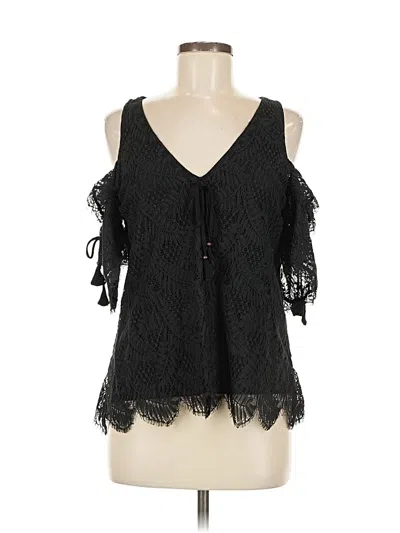 Pre-owned Hale Bob Sleeveless Blouse In Black