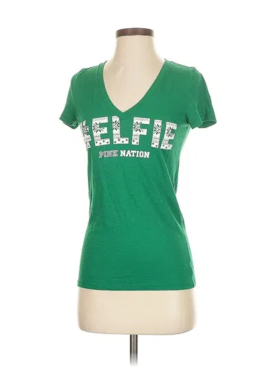 Pre-owned Victoria's Secret Pink Short Sleeve T-shirt In Green