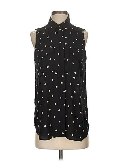 Pre-owned Ann Taylor Sleeveless Blouse In Black