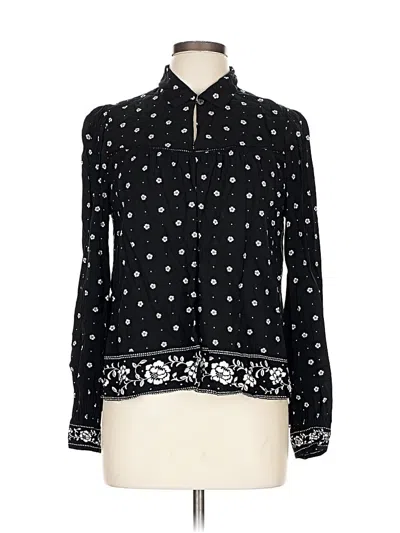 Pre-owned Kate Spade New York Long Sleeve Blouse In Black
