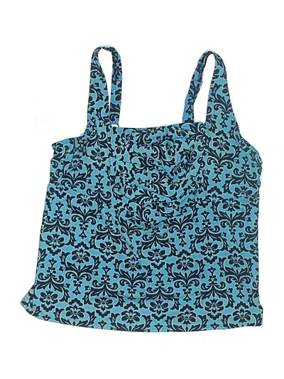 Pre-owned Lands' End Swimsuit Top Blue Swimwear