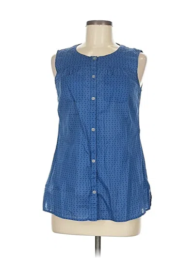 Pre-owned Nautica Sleeveless Button Down Shirt In Blue