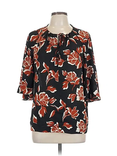 Pre-owned Cece 3/4 Sleeve Blouse In Black