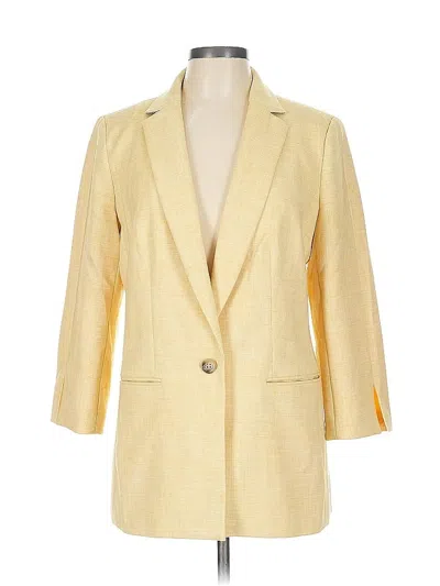 Pre-owned Ann Taylor Blazer Jacket In Yellow