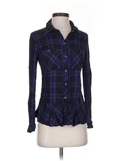 Pre-owned Cabi Long Sleeve Blouse In Blue