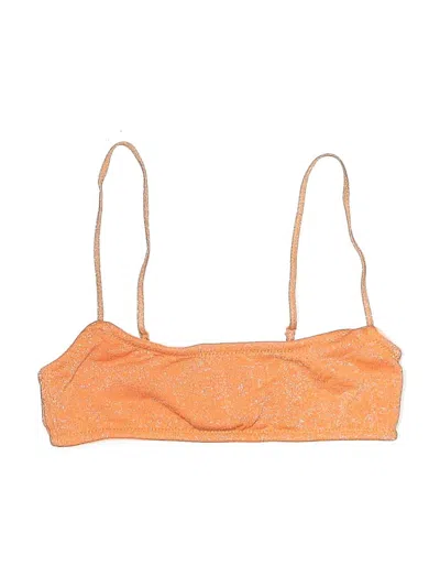 Pre-owned Triangl Swimsuit Top Orange Paisley Pattern Swimwear