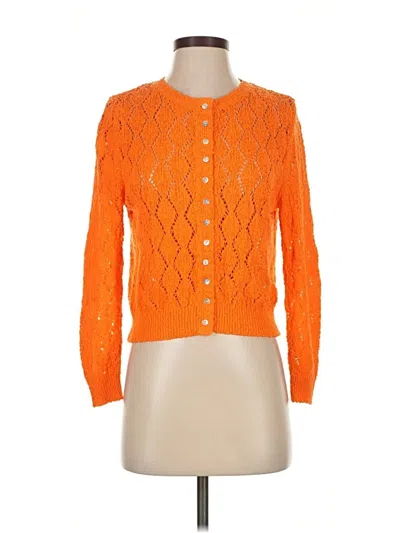 Pre-owned Zara Cardigan Sweater In Orange