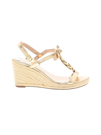 Pre-owned Kate Spade New York Wedges In Gold