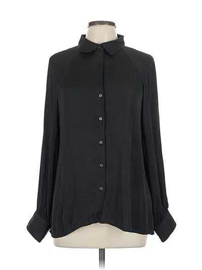 Pre-owned Banana Republic Factory Store Long Sleeve Blouse In Black