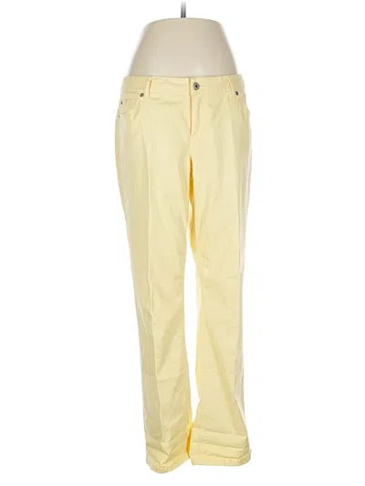 Pre-owned Jjill Casual Pants In Yellow