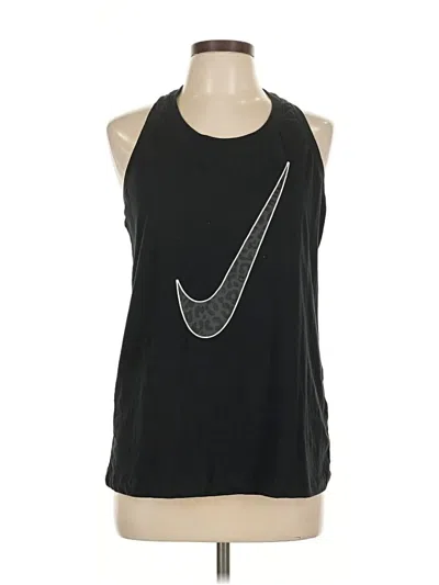 Pre-owned Nike Tank Top Black Halter Neckline Tops