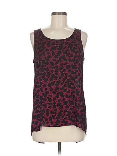 Pre-owned Express Sleeveless Top Burgundy Scoop Neck Tops